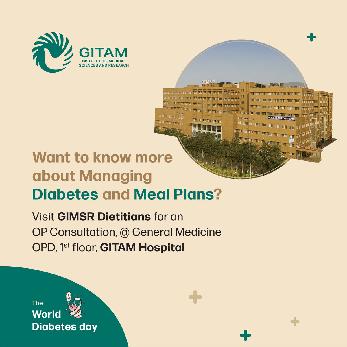 GITAM_msr's tweet image. Making balanced choices isn’t just about managing 𝙙𝙞𝙖𝙗𝙚𝙩𝙚𝙨; it’s about embracing a lifestyle that prioritizes your health every single day.
@GITAMUniversity 
.
#WorldDiabetesDay #gimsr #hospital #medical #mbbs #deemeduniversity #deemedmedicalcollege #GITAMUniversity