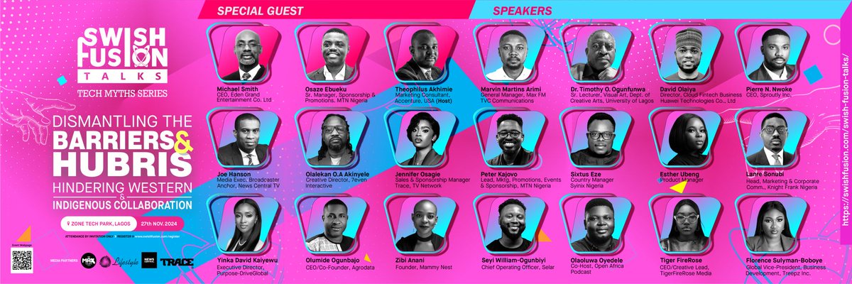 An audacious curation of exceptional minds.
Swish Fusion Talks: Tech Myth Series
1 Room x 100+ Thinkers.
Watch the Room Light Up! 💡 🚀
event webpage: lnkd.in/dHAKce82
Attendance exclusively by INVITATION ONLY!

#SwishFusionTalks 
#Innovators #thinkers
#leaders #Network