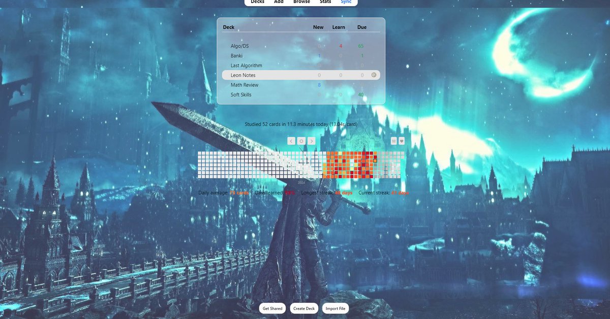 Only managed to Anki tonight