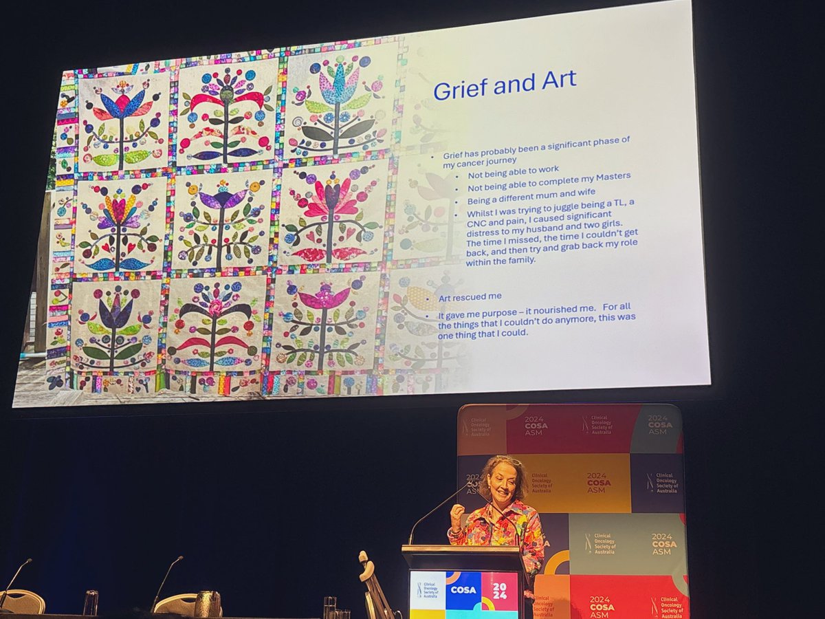 SamuelXStevens's tweet image. “Art embraces the subjective and reveals the power of personal stories in self-understanding, self care and acts of resiliency.” 

What a moving session on Art in Oncology. Thank you @COSAoncology @hmgasper @KfOncology  and all the speakers! #COSA2024