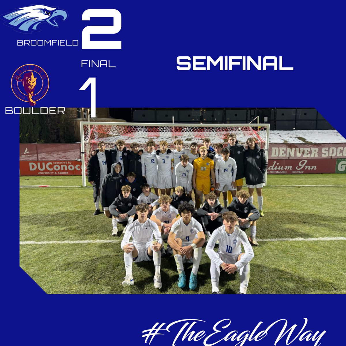 Broomfield Athletics (@eagle_athletics) on Twitter photo Eagles win against an incredibly tough Boulder team! We are headed to the state championship game Saturday at 2pm at Dicks! #TheEagleWay <a href="/BVSDColorado/">Boulder Valley School District</a> <a href="/BoCoPreps/">BoCoPreps</a> <a href="/chsaa/">CHSAA</a> <a href="/coloradopreps/">Colorado Preps</a> <a href="/crazysportgirl1/">Alissa Noe</a> Eagles win against an incredibly tough Boulder team! We are headed to the state championship game Saturday at 2pm at Dicks! #TheEagleWay <a href="/BVSDColorado/">Boulder Valley School District</a> <a href="/BoCoPreps/">BoCoPreps</a> <a href="/chsaa/">CHSAA</a> <a href="/coloradopreps/">Colorado Preps</a> <a href="/crazysportgirl1/">Alissa Noe</a>