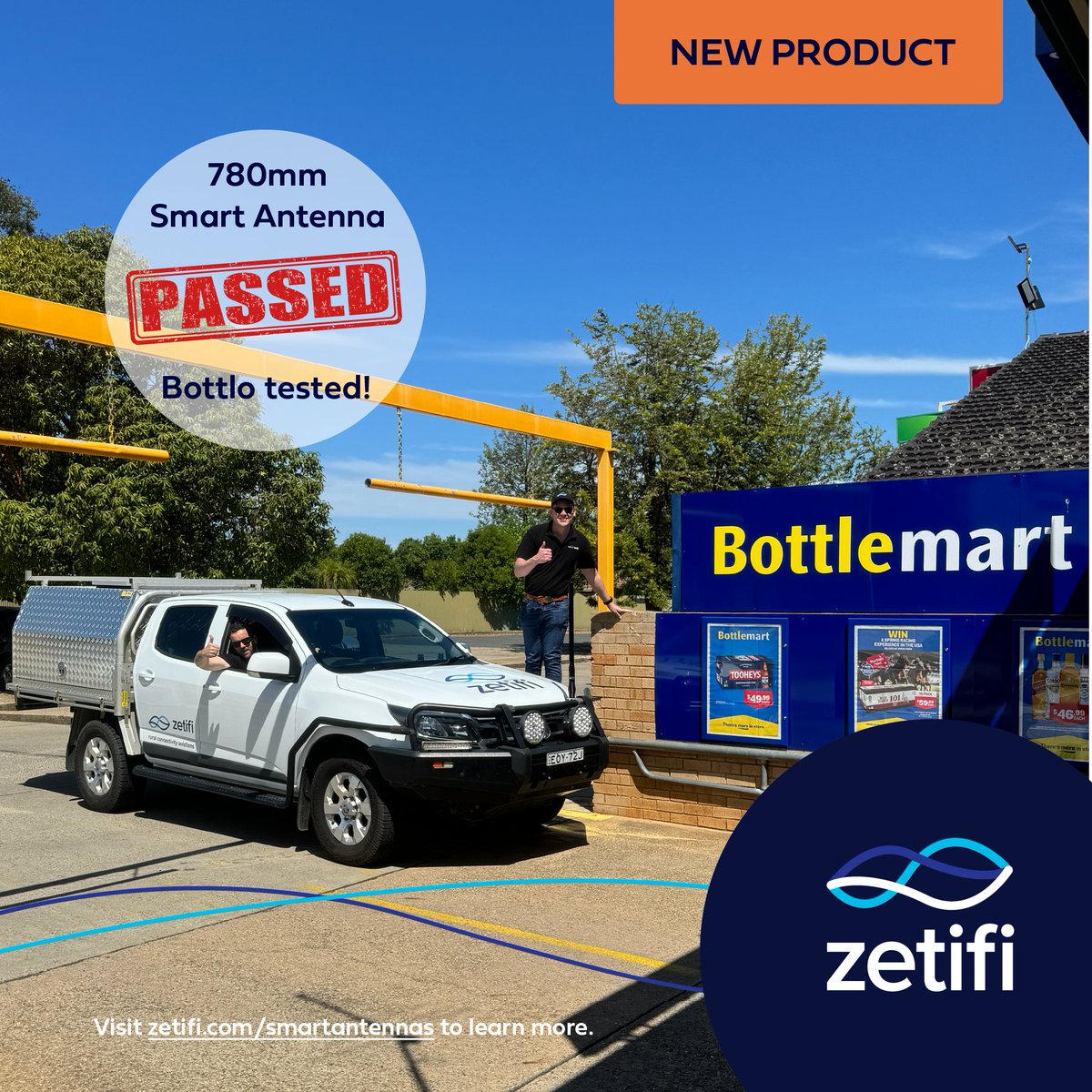 Our team had some fun confirming that the new 780mm Smart Antenna will get you through the bottlo drive-thru and shopping carparks with ease. ✅

Exceptional phone coverage and convenience around town... winning! 🎖️

#ConnectionAwaits #Connectivity #SmartAntennas