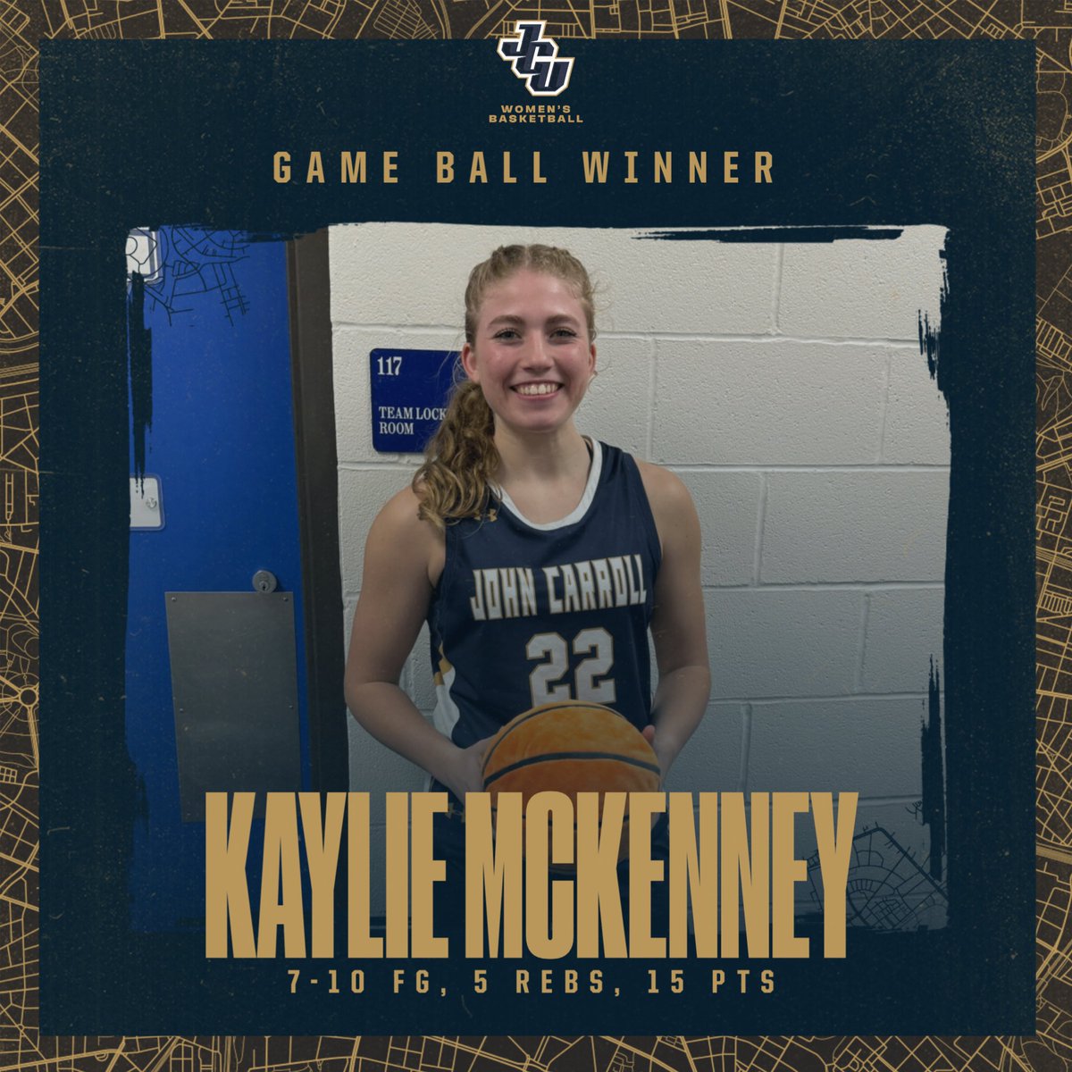 We are off to a great start and we couldn’t be more proud of this team!! Let’s give it up to our “game ball” winners for the first 3 games👏👏👏 Game 1 - Brooke Laub <a href="/LaubBrooke/">brooke laub</a> 
Game 2 - Ava Ryncarz <a href="/a_ryncarz6/">Ava Ryncarz</a> 
Game 3 - Kaylie McKenney <a href="/kaylie_mckenney/">Kaylie McKenney</a> 
<a href="/jcusports/">John Carroll Sports</a>