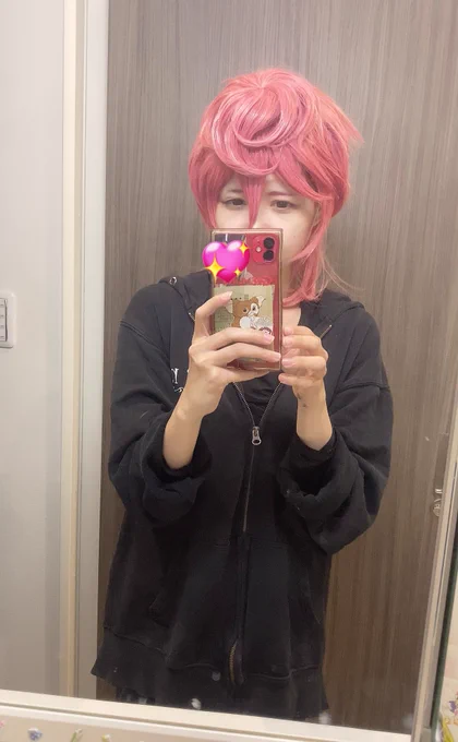 セット頑張ったよ!!眉毛はお試しで片方しか塗ってないいいかんじ 