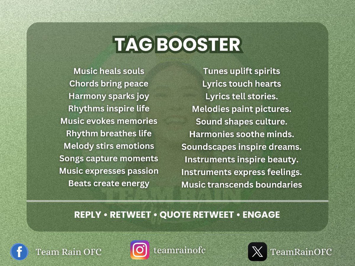 Tag booster for GDM Three!

STARMUSICITED FOR RAIN