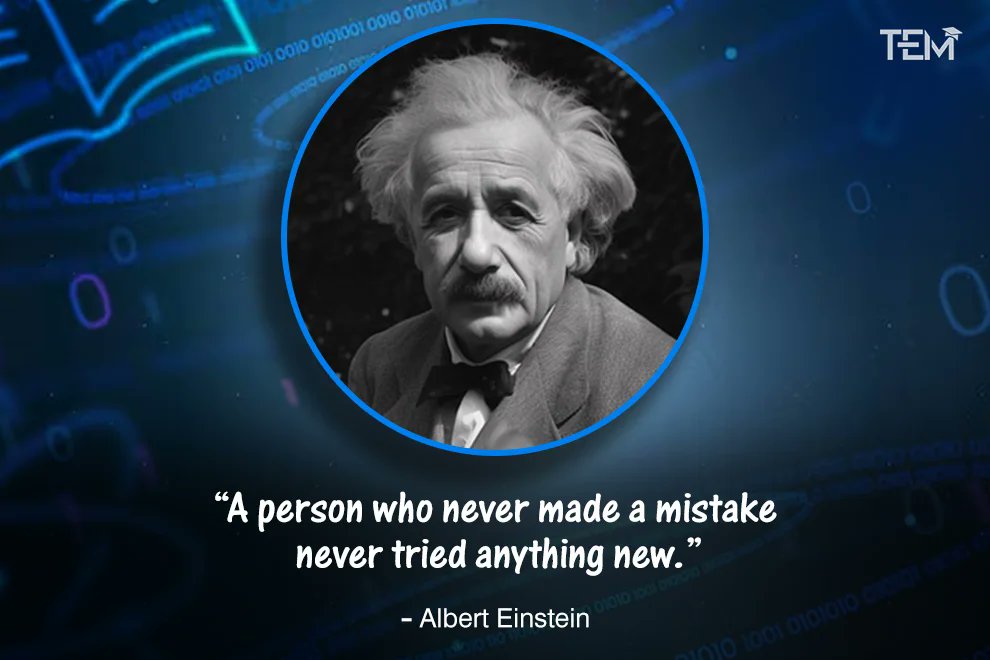 TheEducationMag's tweet image. “A person who never made a mistake never tried anything new.”

theeducationmagazine.com/.../albert-ein…

#AlbertEinstein #EinsteinQuotes #Quotes #Inspiration #Motivation #Wisdom #Knowledge #Science #Physics #Philosophy