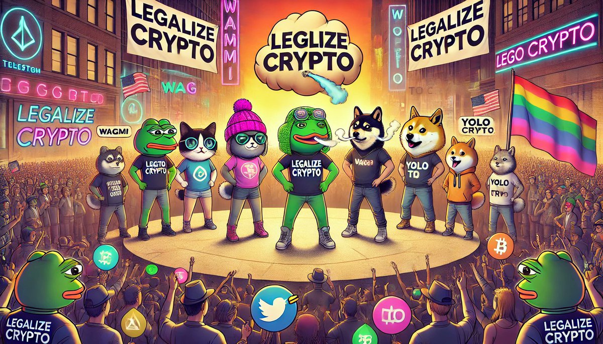 LeglCRYPTO's tweet photo. The revolution has started! It’s time to take a stand for the future we believe in: Legalize Crypto! Join the movement and help us amplify our voices for financial freedom!

$LEGLCR is more than just a token – it’s a statement. WAGMI fam, let’s make some noise! https://t.co/oDtqzKN7zH