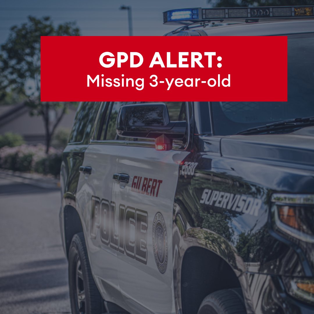 🚨MISSING CHILD🚨

Gilbert PD needs the public’s assistance in locating a missing 3-year-old boy last seen this evening inside his residence near the 1400 Block of South Ponderosa Drive in Gilbert (near Ray and Higley Roads).
