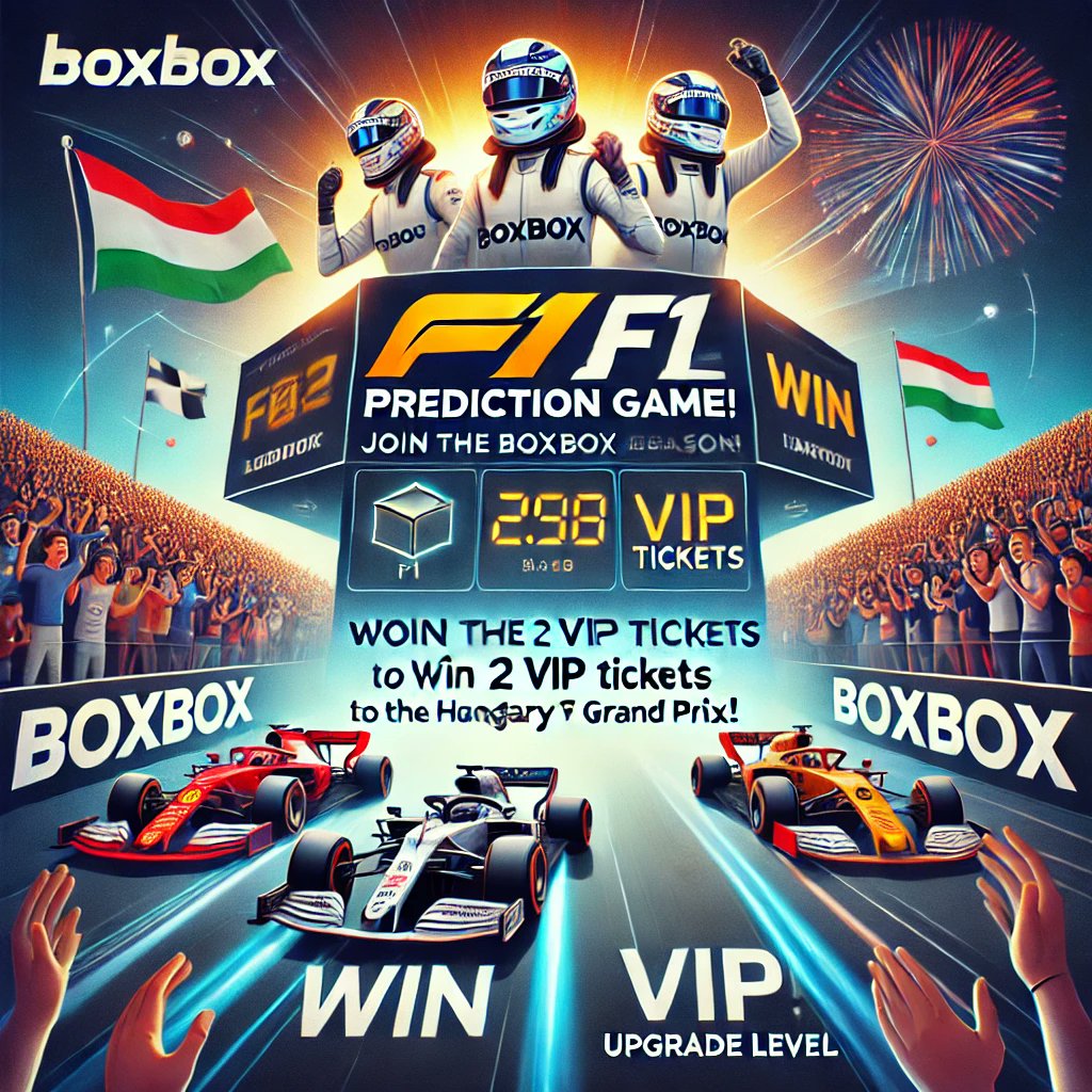 F1memeBoxbox's tweet photo. 🚨 Join the BOXBOX F1 Prediction Game for the Last 3 Races!🚨 LAS VEGAS / QATAR / ABU DHABI

Think you know F1? Compete with fans worldwide to claim a spot at the top of the leaderboard and grab the chance to win 2 VIP tickets to Hungary’s F1 Grand Prix!🏆🇭🇺

🔥 How to Boost Your Winning Chances:
1. Upgrade Levels to get more prediction tickets.
2. Climb the Leaderboard for bigger rewards and increase your chances!

Don't miss out – join now! 🌍🏁 
Just download Phantom Wallet and connect to https://t.co/zTjR5L6r4K

#BOXBOX #F1 #F1Predictions #Formula1 #WinVIP #HungaryGP #Motorsport