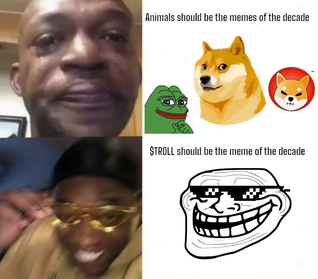 ERC20Trolls's tweet photo. Donโt let the animals troll you. We all know whoโs number one. Problem?
#Trollface #TrollSeason #TrollRun https://t.co/Q6WNMhkqO5