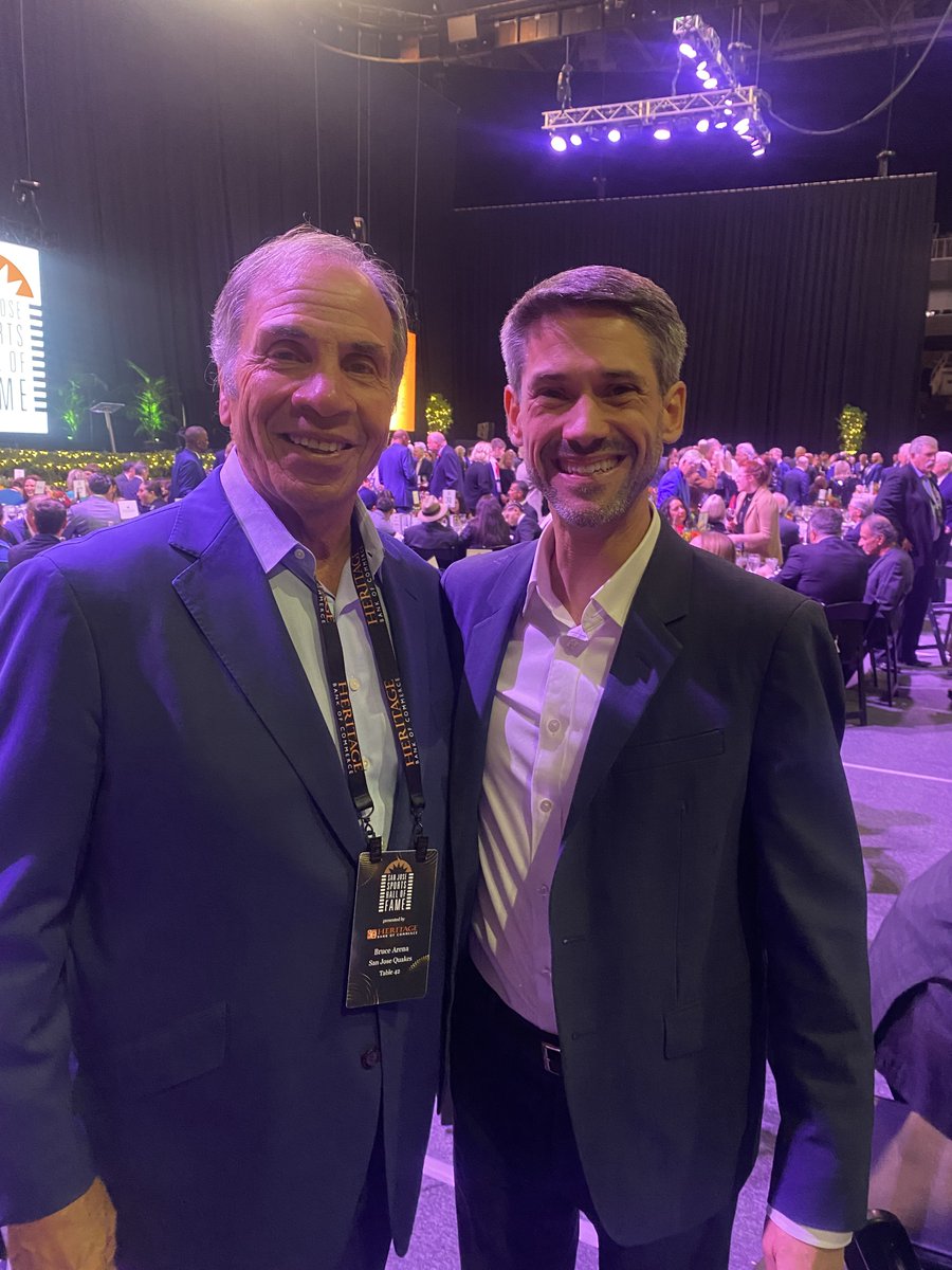 Bruce Arena at the <a href="/sjsauthority/">San Jose Sports Authority</a> Hall of Fame Induction Dinner with Mayor of San Jose, Matt Mahan 🤝