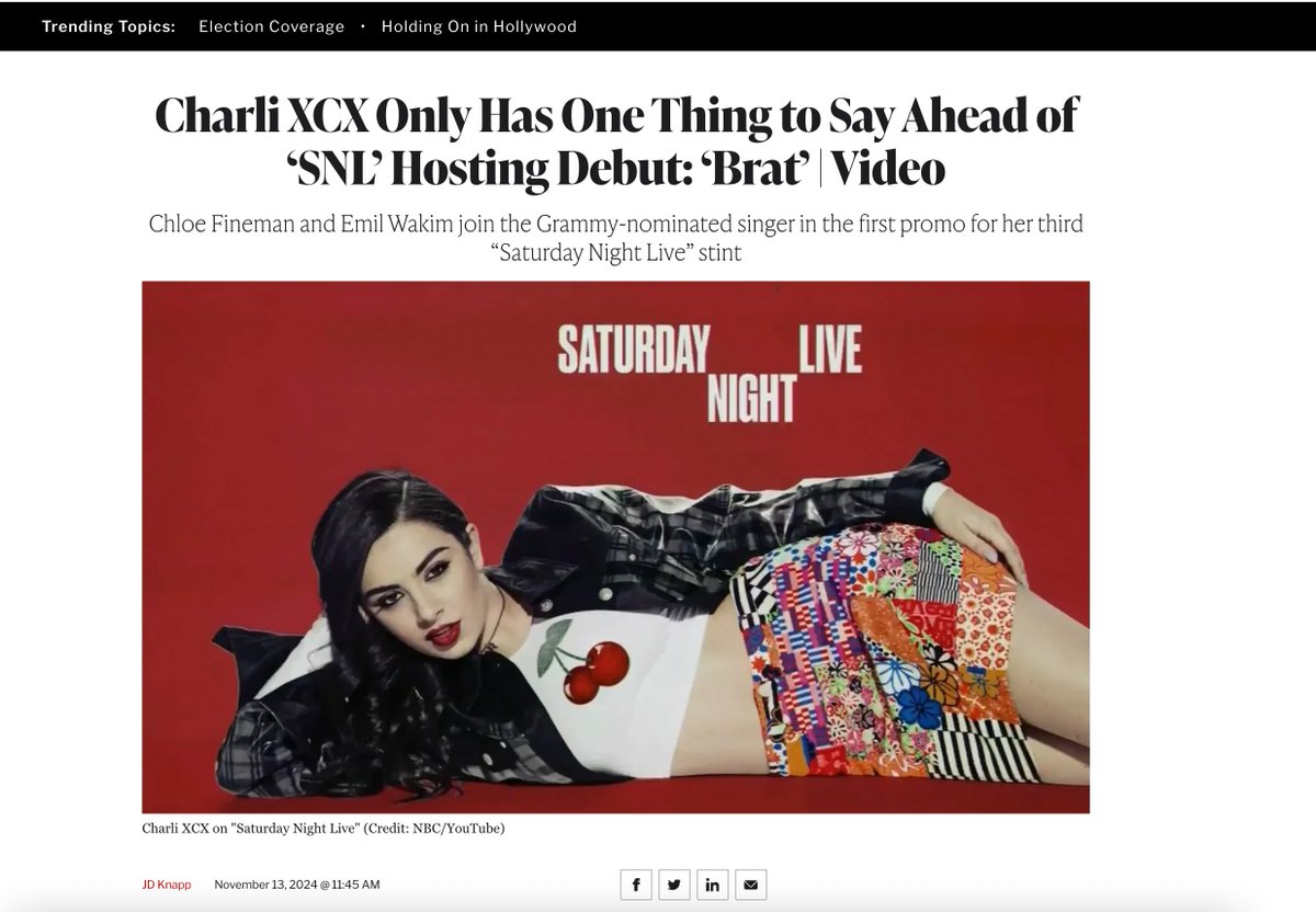 BratCoinCTO's tweet photo. @charli_xcx hosting+ performing SNL tomorrow?! 
5m+ views on national tv alone?!
2m+ views on youtube?!
all attention on $BRAT?! 

probably nothing. 

@nbcsnl https://t.co/J3gaCkzYYW