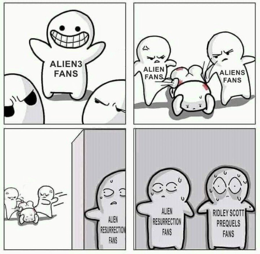 Alien_Theory's tweet image. Where do you suppose Alien: Romulus fans fit into this?