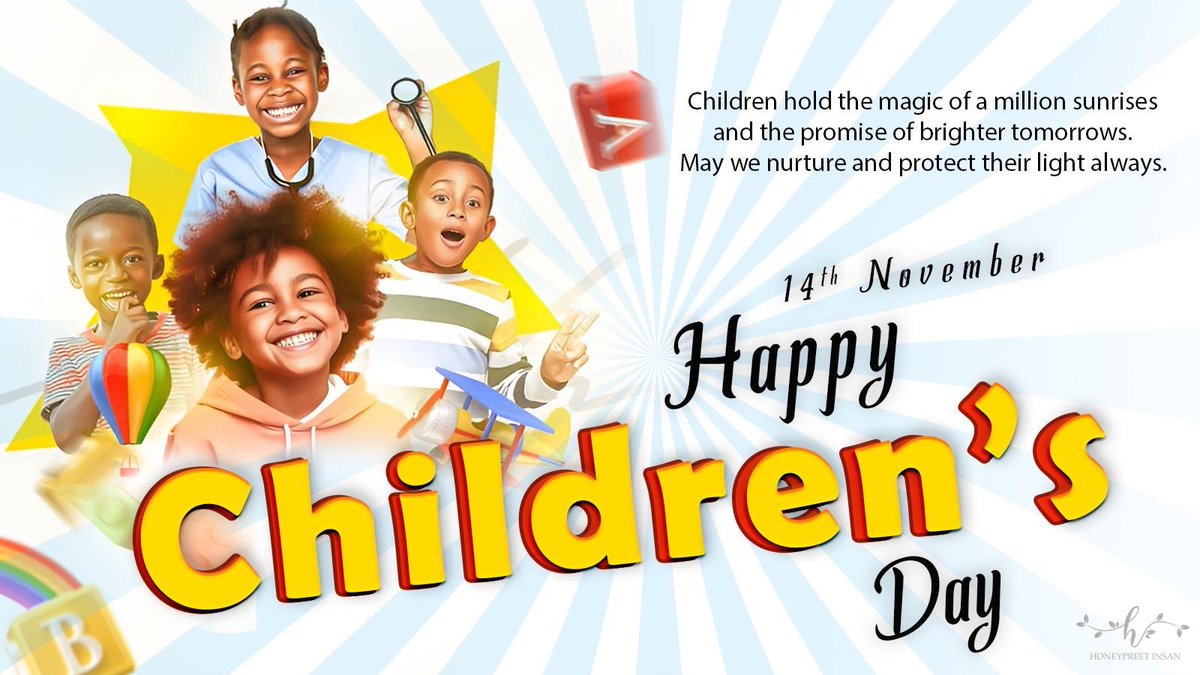 insan_honey's tweet photo. Happy Children’s Day to all the beautiful young souls! May your dreams come true, may your growth be unstoppable, may your life inspire those around you, and may your smiles light up the world always.

#ChildrensDay #बाल_दिवस https://t.co/RydoA5uRe8