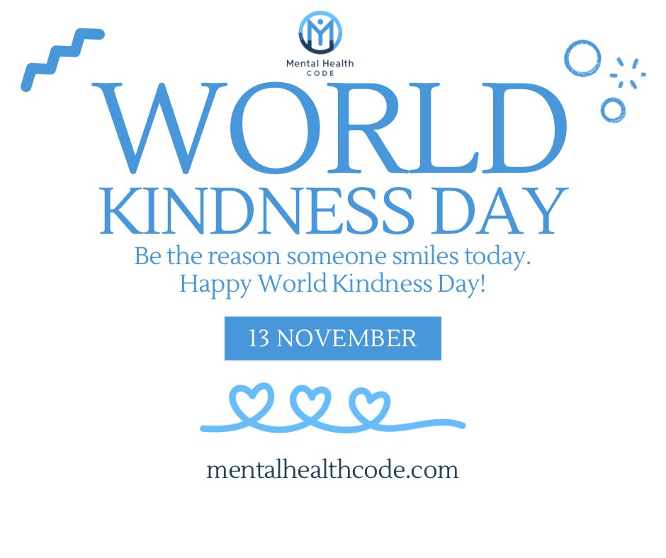 🌍 Today, on World Kindness Day, we’re reminded that small acts of kindness have the power to create profound ripple effects. At Mental Health Code, we believe that every smile, every kind word, and every gesture of compassion helps build a stronger, more connected world.