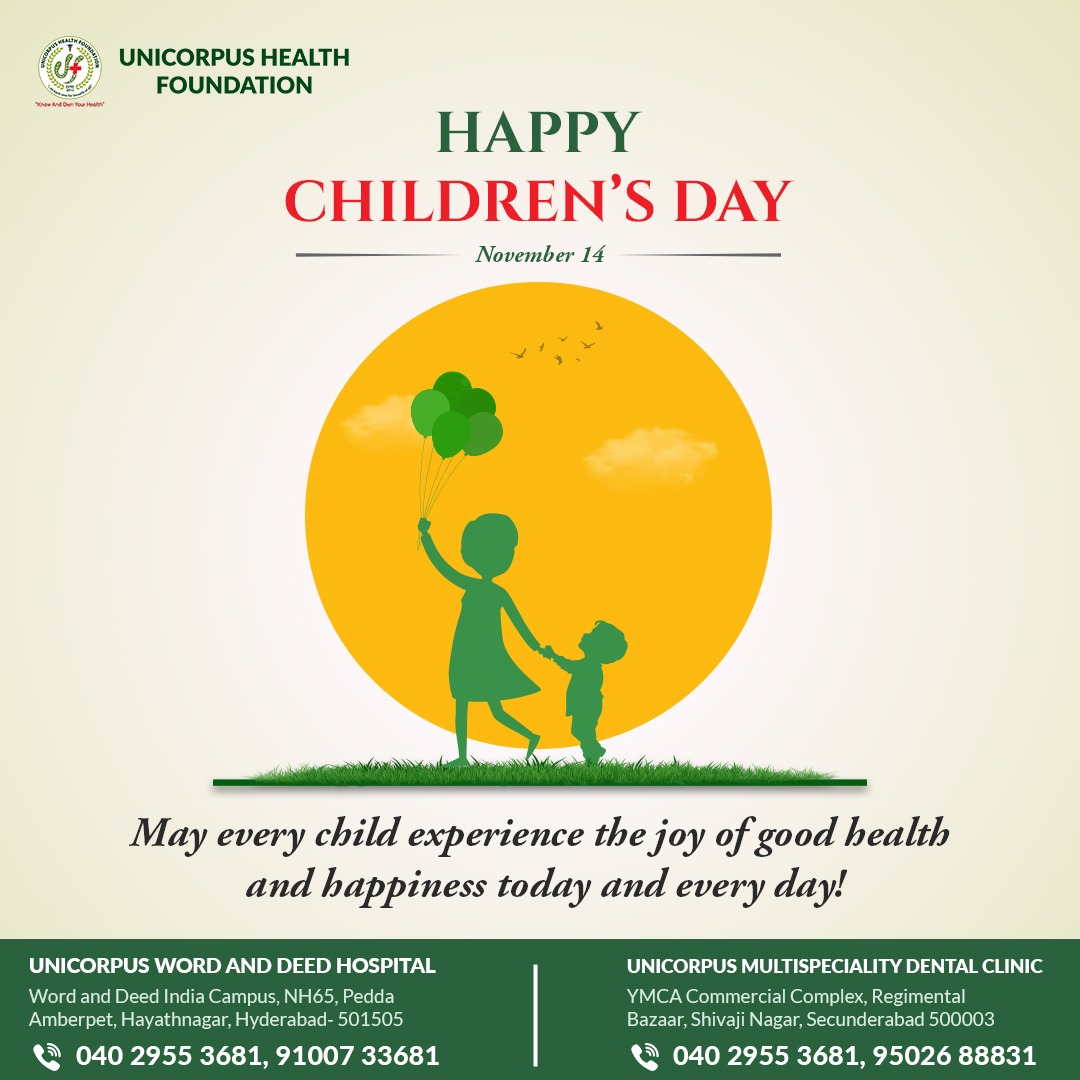 UnicorpusHealth's tweet photo. Happy Children's Day from Unicorpus Health Foundation!
May every child experience the joy, good health, and happiness they deserve today and every day.
#HappyChildrensDay #GoodHealth #UnicorpusHealthFoundation #FutureOfTomorrow #HealthierSociety #PersonalizedCare https://t.co/NpTHS0gySR