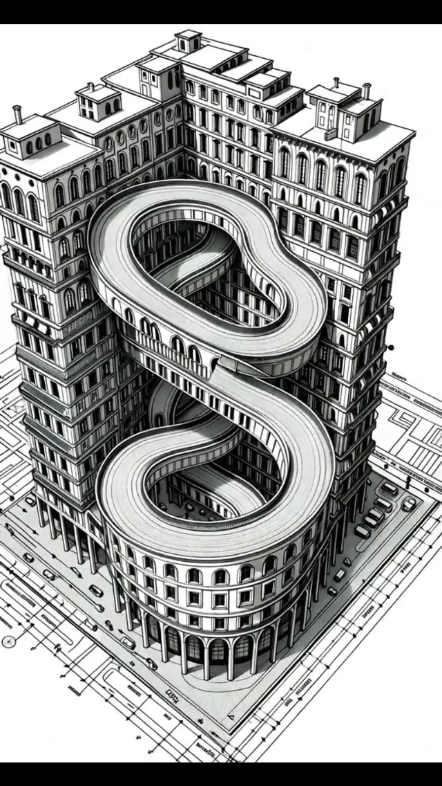 Möbius City - From Impossible to Real
youtu.be/4S_jpogOMgs

#art #draw  #drawing #RunwayGen3 #runway #runwayml #pencildrawing #aiart #escher #surreal #impossible #architects #architecture #Building #3D