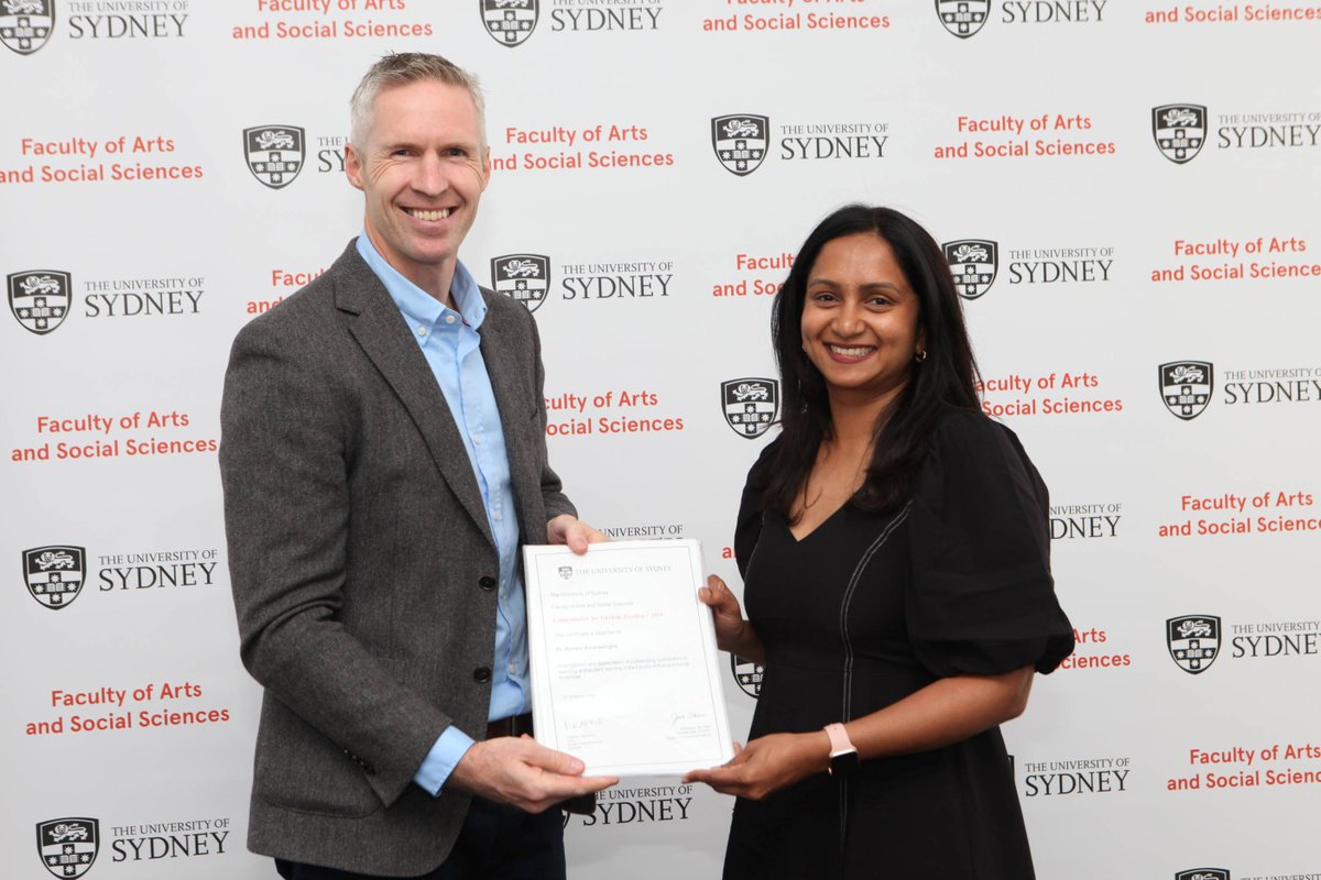 Uni of Sydney Economics (@usydneyecon) on Twitter photo Congratulations to Dr. Ashani Amarasinghe <a href="/ArtSS_Sydney/">Faculty of Arts and Social Sciences</a> 2024 Teaching Award Recipient! <a href="/ashaniamar/">Ashani Amarasinghe</a> has been recognised for her teaching excellence. Congratulations to Dr. Ashani Amarasinghe <a href="/ArtSS_Sydney/">Faculty of Arts and Social Sciences</a> 2024 Teaching Award Recipient! <a href="/ashaniamar/">Ashani Amarasinghe</a> has been recognised for her teaching excellence.
