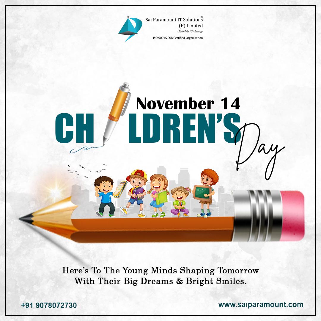 Saiparamount1's tweet image. Here’s to the little dreamers who inspire us to innovate every day. Happy Children’s Day! 🌟👾
.
.
.
.
#DreamBig #TechGeneration #ChildrensDay #happychildrensday #Innovations