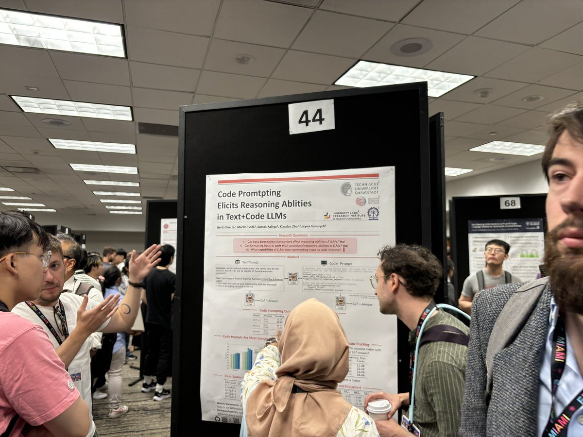 somakaditya's tweet photo. #CodePrompting generated a lot of buzz. #EMNLP2024 https://t.co/gtqOOeRwy2