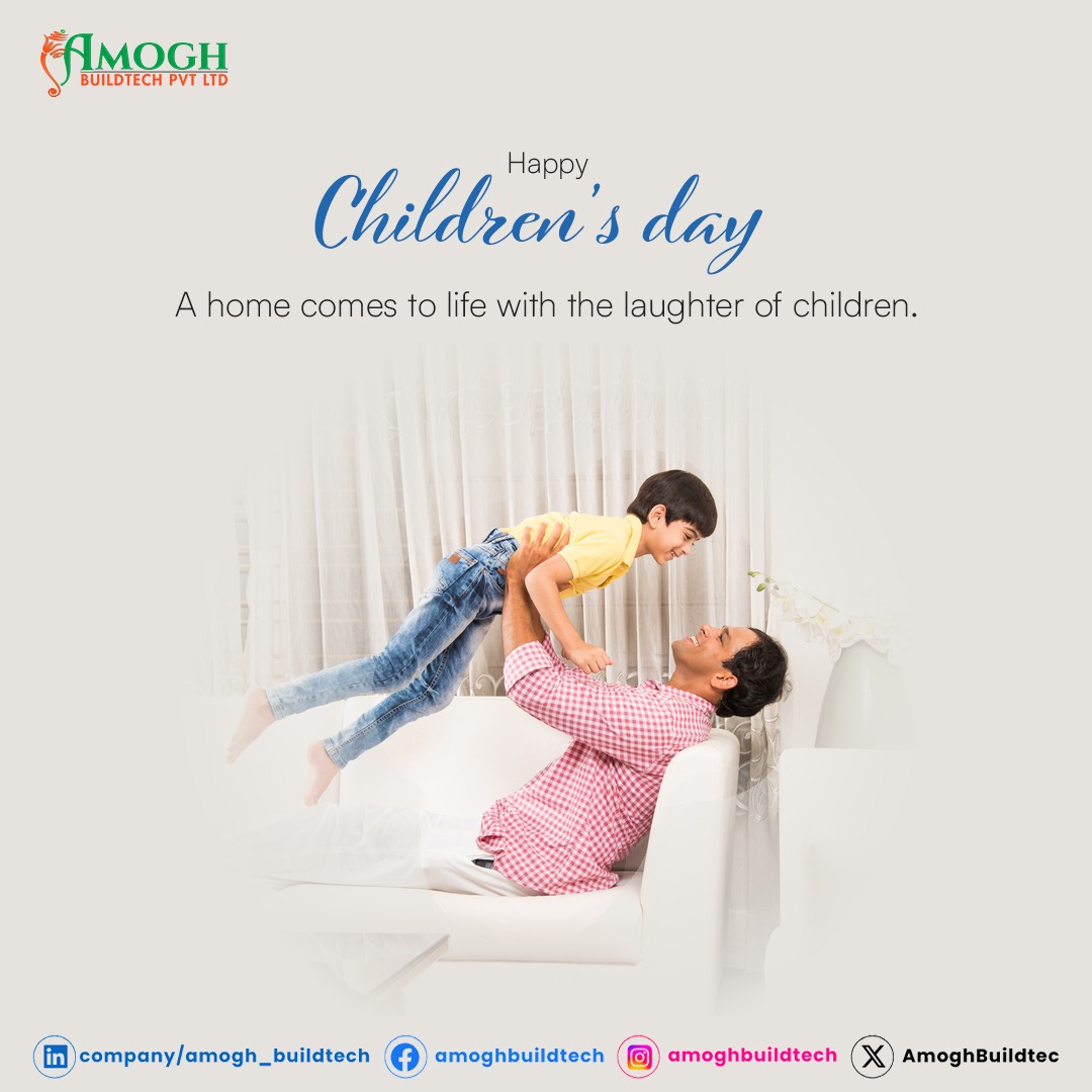 AmoghBuildtec's tweet photo. "Today we celebrate the boundless joy, laughter, and wonder that children bring into our lives! https://t.co/ATr8MDEXct