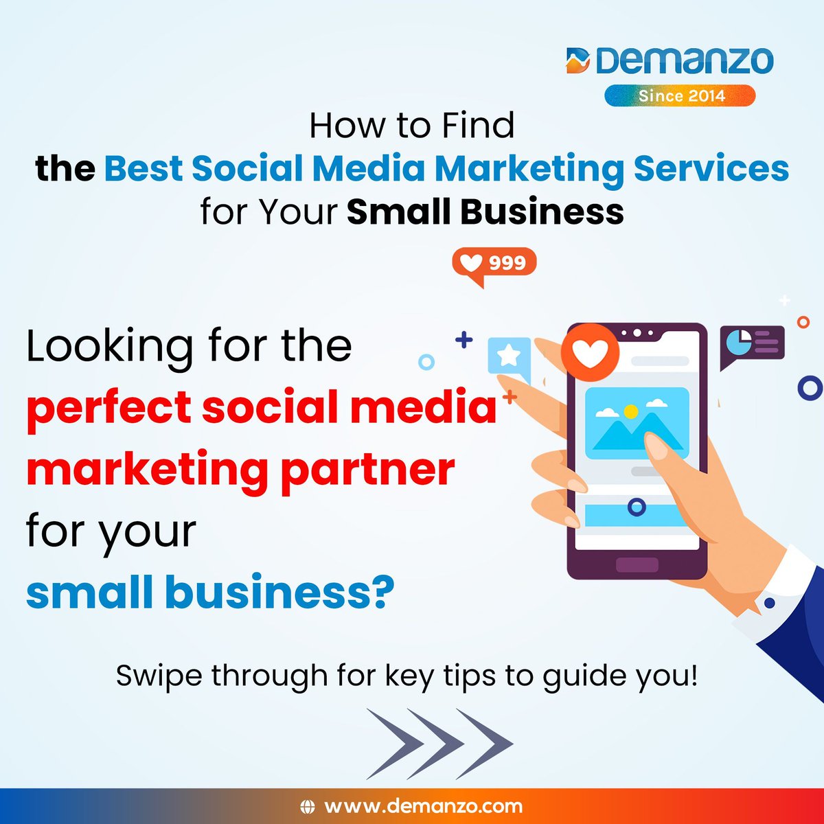 demanzo_info's tweet photo. Looking for the perfect social media marketing partner for your small business? Our blog shares essential tips on finding the right agency that aligns with your goals and budget. Don't miss this guide to social media success! 

Read More: https://t.co/kB55bZxQkG https://t.co/se1d9tGlGi
