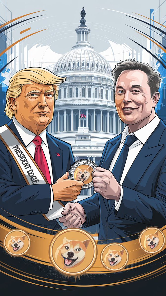 PDogeUSA's tweet photo. 🗳️🚀 BREAKING NEWS: The President Doge movement just hit its most epic milestone! On Nov 13, Donald Trump appoints Elon Musk as President Doge 🐕‍🦺💼 in a vision to lead the meme-to-reality revolution! 🌐 https://t.co/X1ygXq23Ea