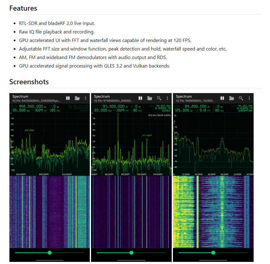 giammaiot2's tweet photo. Spectrum by hypermagik
https://t.co/f7KvDgY8zl
RF spectrum analyzer for Android
#SOftwareDefinedRadio #SDR
#Android #RTLSDR #BladeRF https://t.co/YN4IsydsDL