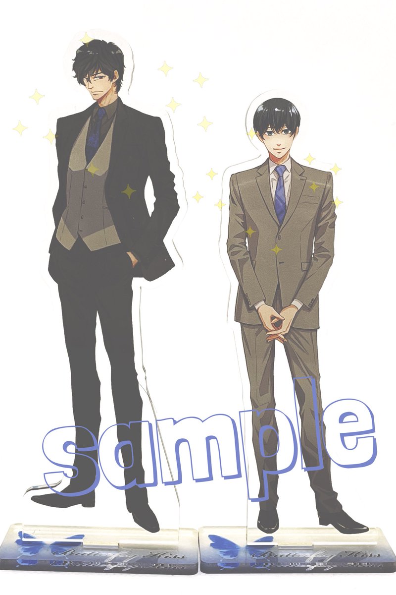 「【二人展】バタキスアクスタできましたーーー!!! わーーーい!!! 10体並ぶと」|冬乃郁也（ふゆのいくや）＠新連載準備中！のイラスト
