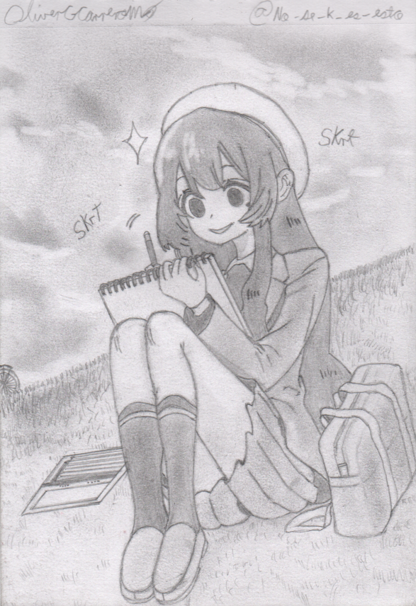 No_se_k_es_esto's tweet photo. Zetsubouda Meru

"Buscando inspiracion en el parque 🌳"

Dibujando a todas las novias

#100kanojo #100カノファンアート #100カノ https://t.co/r4ZsnaJVE2
