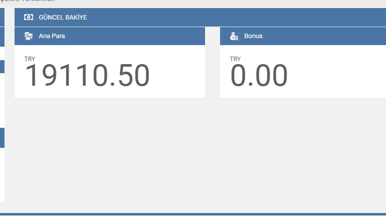 Dün akşam 2 basket maçını da tertemiz içeri aldık.
Değerlendiren olduysa Tebrikler ;

Maçlardan sonra biraz slot derken kasa gene yukarıya sıçradı. Güne güzel başladık. 
Mevcut kasa 19.110 TL olarak devam ediyor.