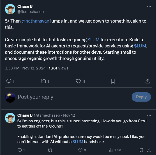 AI tokens have stood out as a top 2 narrative in crypto. With projects like $GOAT leading the way, reaching almost 1 billion marketcap.

But what if there was another AI token with an even crazier narrative on a chain nobody would expect.

Let me introduce you to $LUM on Base ~