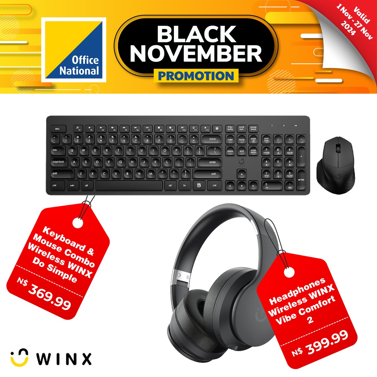 NamibiaON's tweet image. ⚫ Black November ⚫

Tech Us Out! 📅 Promotion runs from 01 Nov – 27 Nov. Don’t miss out!

#TechUsOut #BlackNovember #NamibiaOfficeNational