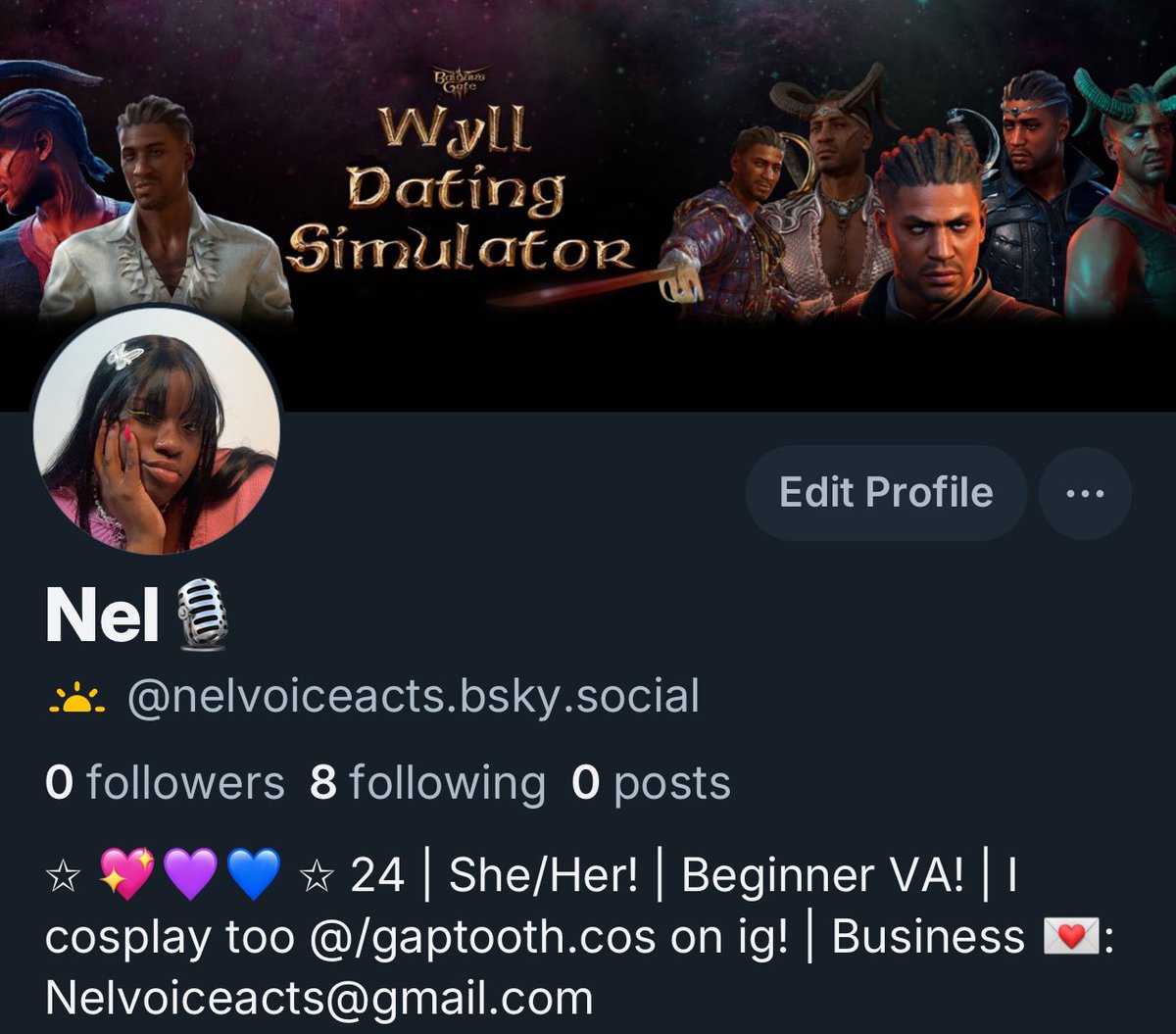 Made a Bluesky for anyone interested in following! Will I post often? I’ll try 👉🏾👈🏾😭😂