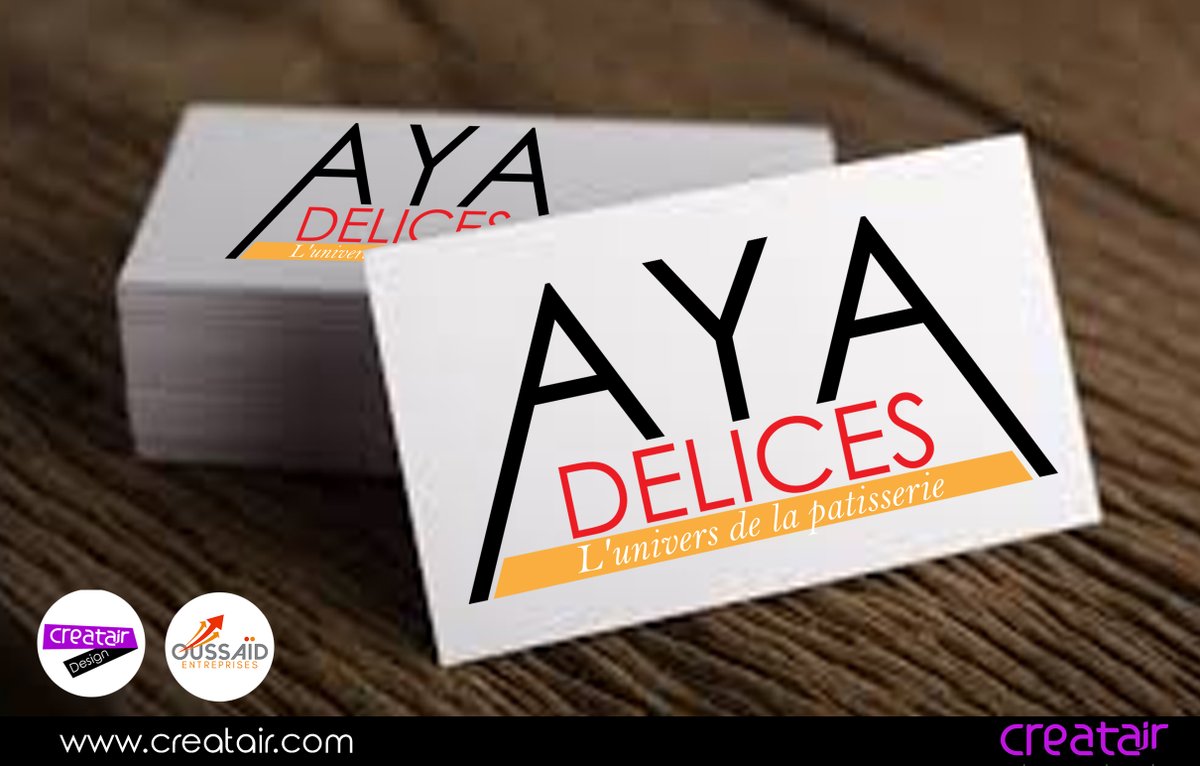 Jesmarden's tweet photo. [Creatair®Comoro]
Designing corporate identity is essential to create a credible image to your company, showcasing another completed graphic design project for Aya Delices by Creatair Design and Oussaid Entreprise for Comoro bakery. https://t.co/eY1UHluJub