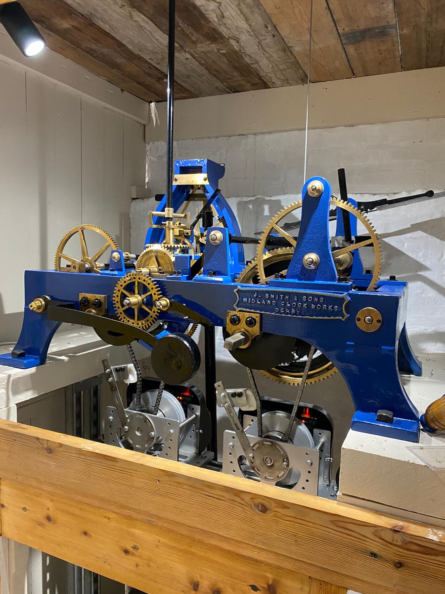 The Clock at Trinity Theatre in Tonbridge Wells. Our clockmaker Matthew undertook a complete overhaul of the clock, installing an Autowind unit, a Pendulum Arrest Regulator and rerouting the lead-off.⁠
⁠
#trinitytheatre #clockrestoration #clockautowind