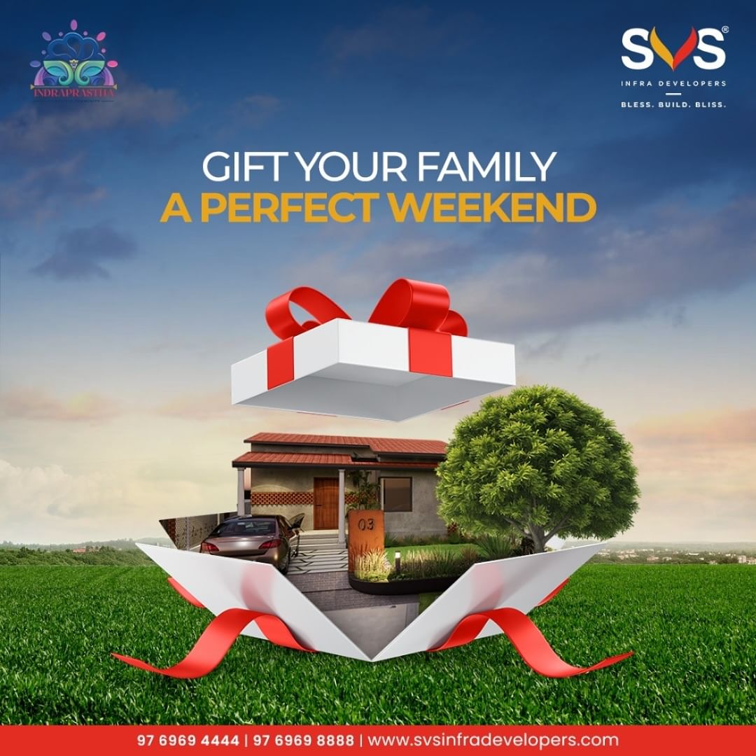 svsinfra's tweet photo. 🎁 Gift your family the perfect weekend! Discover a home where memories are made and comfort awaits. Embrace a lifestyle of bliss with SVS Infra Developers. 

#svsindraprastha #PerfectWeekend #FamilyFirst #SVSInfraDevelopers #HomeSweetHome #InvestmentInHappiness https://t.co/mu7RkoNvlS