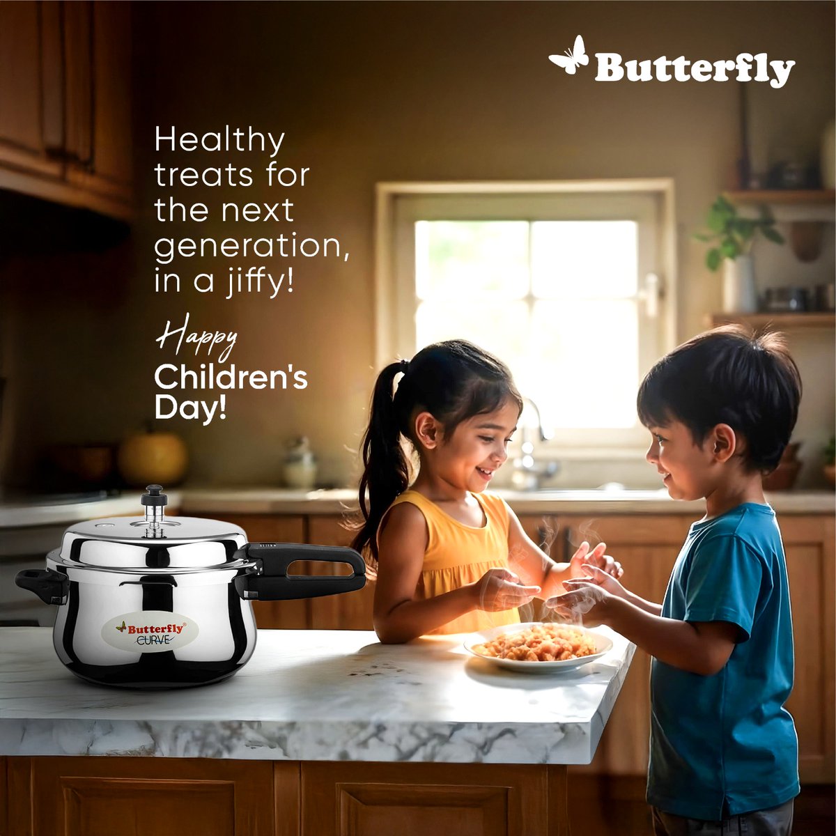 The next generation needs nutritious food that can help them nurture and thrive! This Children's Day, give them that with our range of healthy pressure cookers!
#butterflykitchen #butterflykitchenappliances  #homecookedfoodisbetter
