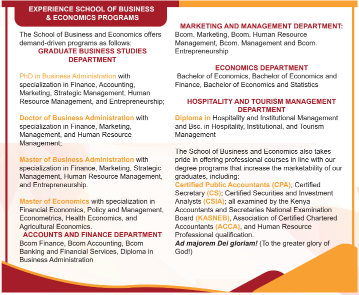 cuea_official's tweet photo. Ready to elevate your future with a world-class education? Join us at CUEA for the January 2025 intake! Whether you’re pursuing an Undergraduate Degree, Postgraduate Program, or a Professional Course, CUEA offers a dynamic, faith-driven environment where knowledge meets purpose! https://t.co/lCS4Oic3ro