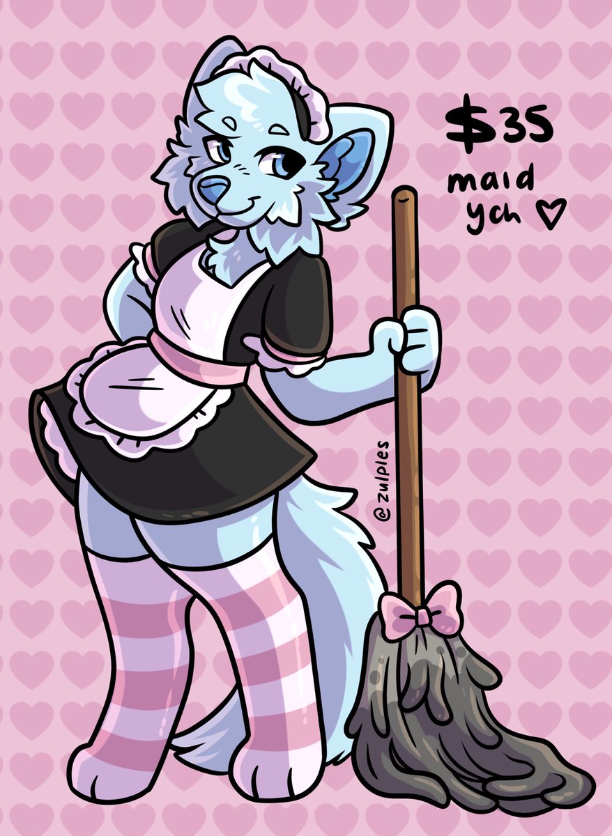 🌟48HR GIVEAWAY!🌟

Giving away a maid ych for free! 

Rules to enter:
-retweet, like, and follow (new followers welcome) 
-comment your ref and your favorite color! 
Optionally: tag a friend! 

That’s it! Winner will be chosen at random from comments 🌟
