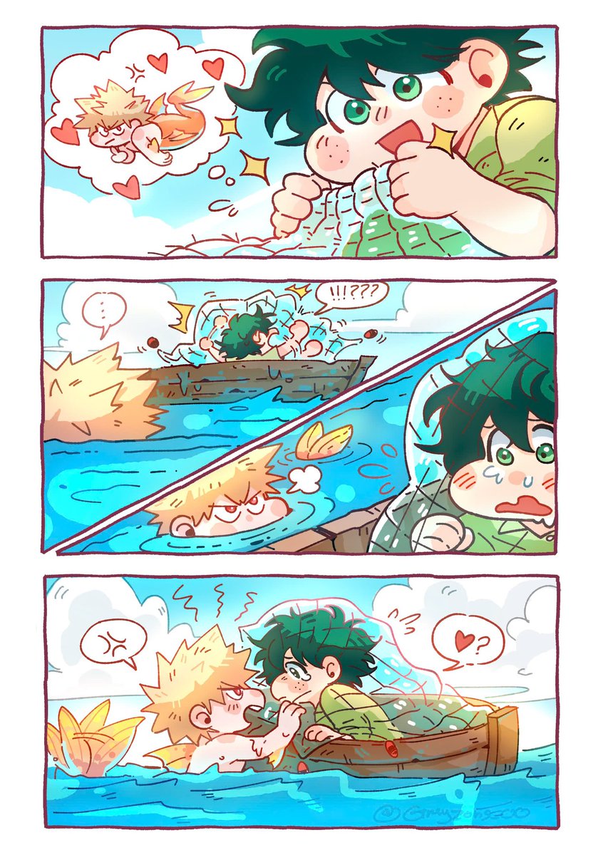 Mermaid hunt!!
I draw this for the zine DkBKsummerzine,  eveyone were very amazing and friendly. I had lots of fun drawing this piece ☀️☀️<a href="/dkbksummerzine/">Heat Wave: A DkBk Summer Zine - UNMONITORED!</a> 
#dekubaku #dkbk #出勝