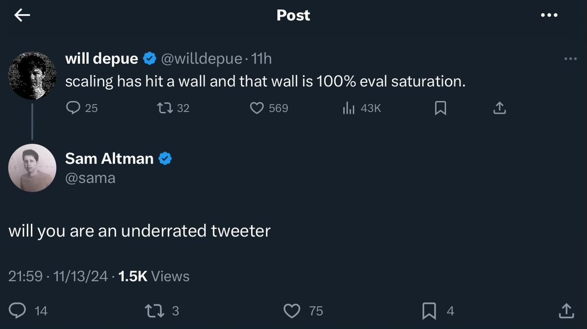 If you blame the current eval for hitting saturation but refuse to release a higher quality eval open to researching, your critique says more about your fear of scrutiny than the shortcomings of any eval.

Progress requires transparency of actions not words.