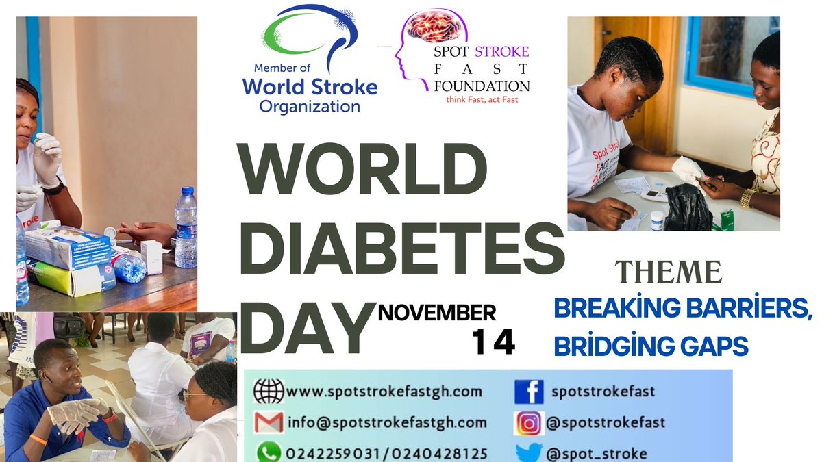 Today, Nov. 14, is World Diabetes Day.
As a dedicated organization spearheading Stroke Awareness Campaigns, it’s our responsibility to raise awareness on impact of diabetes on society and emphasize the role of families in health education, treatment &amp; prevention of complication