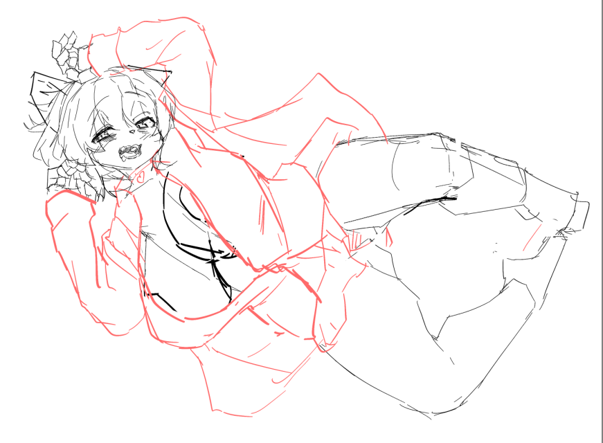 次回三毛猫ちゃんラフ
今回もVRCで撮った写真を参考にしました
サンキューVRC✨ 