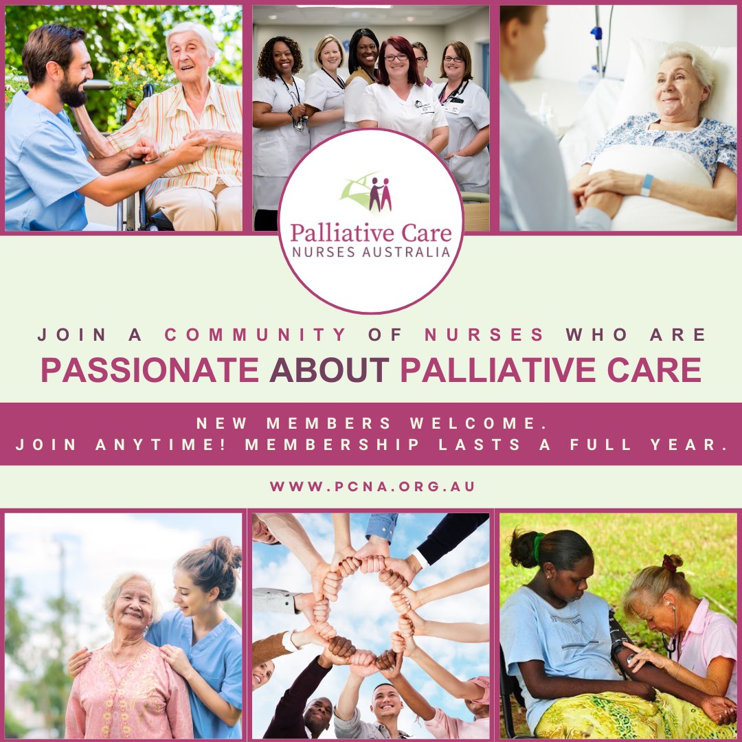 Are you a nurse who is passionate about Palliative Care? PCNA membership may be just what you’re looking for! Learn more about yearly membership bit.ly/3TwycFj
#PCNA #PCNAUST #palliativecarenursesaustralia #PalliativeCare #nursecommunity