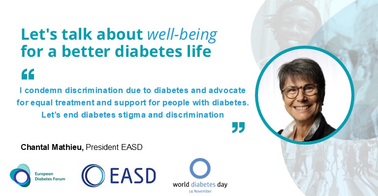 #WorldDiabetesDay is a global occasion for people with diabetes, healthcare professionals, advocates, policymakers and the public to unite to raise awareness of and take action on diabetes.
Get involved in this #WorldDiabetesDay and support our call for well-being to be put at
