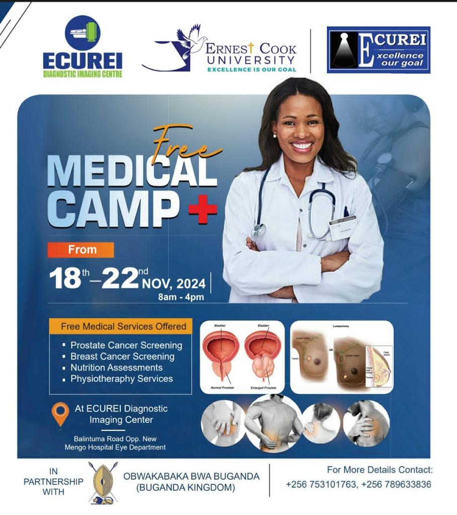 ernestcookuni1's tweet photo. The ECUREI Diagnostic Imaging Centre invites you to our annual medical camp. Early detection is key to fighting prostate and breast cancer. Come take the first step towards a healthier you!#prostatecancerawareness #usofari #breastcancerawareness https://t.co/zubTnBGapR