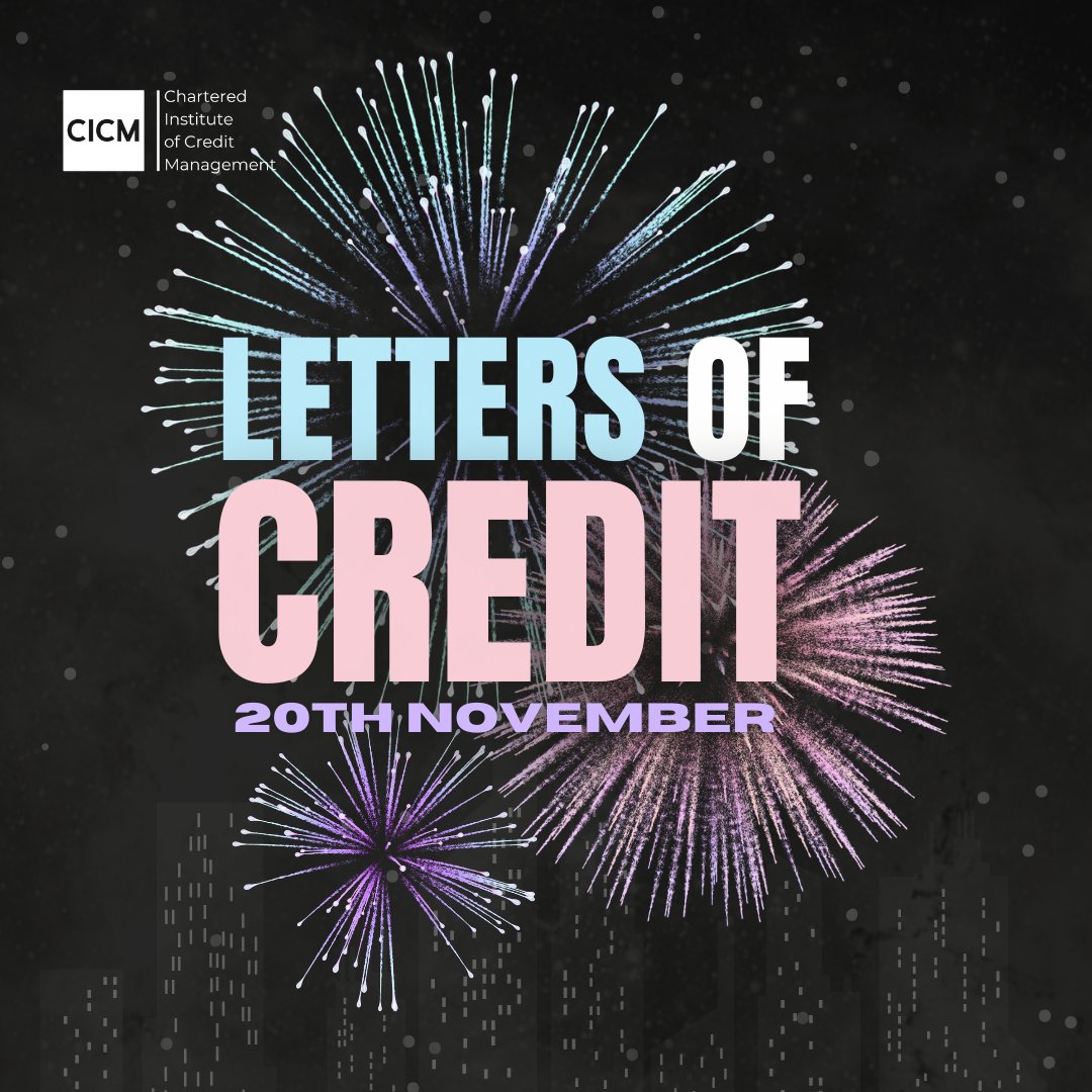 Involved in export credit control and finance?

Our Letters of Credit Training Session is running on the 20th of November.

That's just a few days time!

Book your space here 👉 bit.ly/3v4Syfe

#cicm #creditmanagement #creditrisk #legalrecoveries #debtcollections