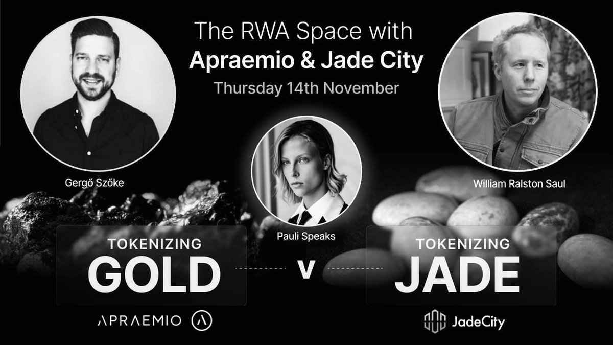RWA Space starting soon! Don't forget to join! You can win APRA and JCT token too! 
The appointment is at 2 pm Cairo time.