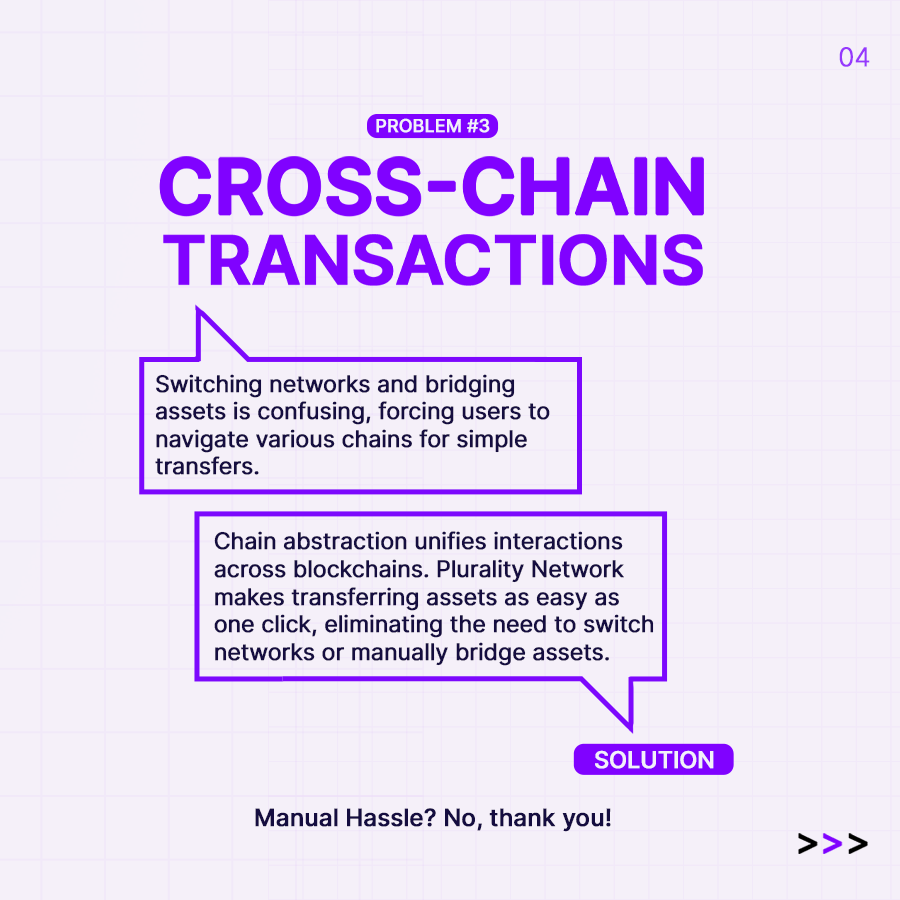 PluralityWeb3's tweet image. Chain abstraction simplifies the process. Plurality enables one-click transfers; no network switching is needed!

#smartprofile #web3 #blockchain #chainabstraction #walletabstraction